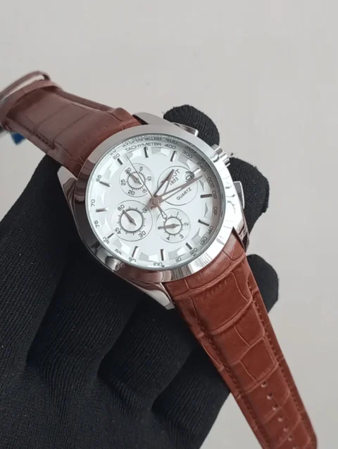 Tissot Men’s Leather Strap Watch