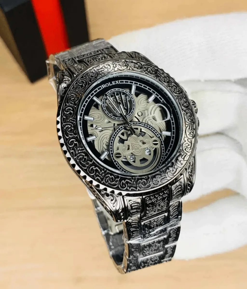 Rol*x Engraved Men's watch-5
